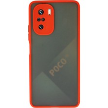 Hobilinka  Xiaomi Poco F3 Kılıf Montreal Silikon Kapak - Kırmızı