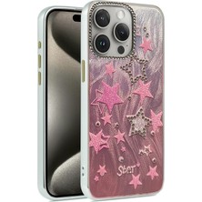 Hobilinka  iPhone 15 Pro Kılıf Blade Aynalı Desenli Kapak - Desen 7