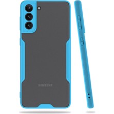 Hobilinka  Samsung Galaxy S21 Plus Kılıf Platin Silikon - Mavi