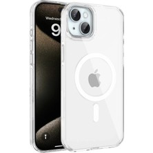 Hobilinka  iPhone 15 Gleam Pc Sert Magsafe Kılıf - Şeffaf