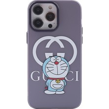 Hobilinka  iPhone 14 Pro Kılıf Prada Desenli Kapak - Prada Mor - 3
