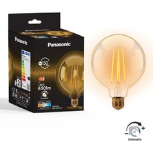 Panasonic  E27 Dim Edilebilir Filaman G125 Lamba 7W 630LM 2000K Gold