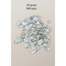 Hobilinka Oya Abiye Bileklik Kolye Pleksi Metalik Plastik Pul Gümüş Renk 24 Gram 390 Adet - BNC567