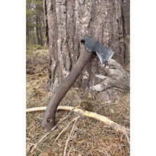 El Yapımı  Mangel Yarma Baltası – ST60 Çelik, 50 cm Gürgen Saplı, Çekiç Fonksiyonlu, Kamp, Bushcraft ve Bahçe Işleri Için Çok Amaçlı Outdoor Balta | Tanto Bushcraft