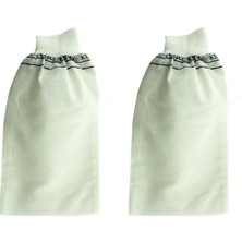 Hobilinka 2 Adet Beyaz Banyo Hamam Kesesi Lastikli 25X17 cm