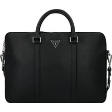 Guess Siyah Laptop Çantası El ve Omuz Çantası 15.6 inç Ekran Boyutu Poliüretan Malzeme