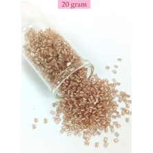 Hobilinka Kesme Cam Boncuk 2mm - 20 Gram - Açık Kahverengi -BNC331
