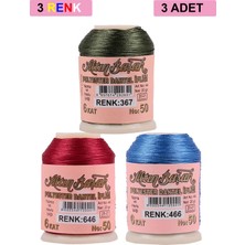 Hobilinka 3 Adet Altınbaşak Oya ve Dantel Ipi 20 gr - Royaleks - No: 646 - 466 - 367