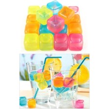 Hobilinka Renkli Buz Küpleri Tükenmez Serinletici Buz Küpleri 20 Adet