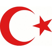 Hobilinka Türk Bayrağı Oto Sticker Kırmızı 23X17 cm