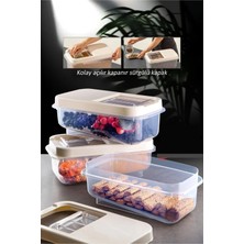 Store Mania Ieg™ Sürgülü Kapaklı 5 Lt Erzak Bakliyat Un Şeker Saklama Kabı