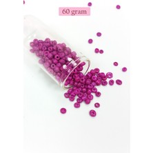 Hobilinka Dökme Cam Kum Boncuk Büyük Boy (6/0) 4 mm - 60 Gram - Eflatun - BNC138