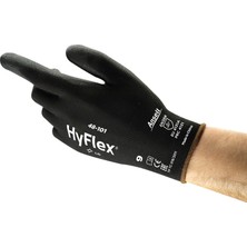 Ansell Hyflex 48-101 Siyah Montaj Eldiveni No:10 (1 Ad) Dayanıklı ve Konforlu Kullanım İçin
