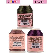 Hobilinka 3 Adet Altınbaşak Oya ve Dantel Ipi 20 gr - Royaleks - No: 1144 - 065 - 004