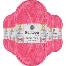 Hobilinka 5 Adet Yumurcak Kadife El Örgü Ipi Pembe K798