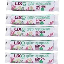Hobilinka Büyük Boy Çöp Torbası 65 x 80 cm 10 Lu Rulo x 5 Paket = 50 Adet (Mavi)