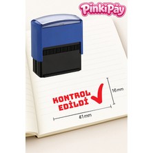 Öğretmen Kaşesi Kontrol Edildi Kaşesi Kendinden Mürekkepli Kırmızı Baskı