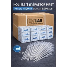 Isolab Pastör pipet - 5000 Adet (10 Kutu) 1 ml - Plastik Damlalık
