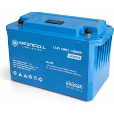 Megacell 12.8V 100AH Lifepo4 Lityum Demir Fosfat Akü - Lithium Akü