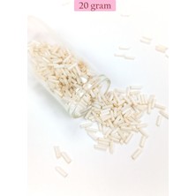 Hobilinka Uzun Boru Kesme Boncuk Çap 2mm Uzunluk 10 mm - 20 Gram - Açık Krem - BNC259