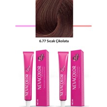 Hobilinka 2 Li Set Premium 6.77 Sıcak Çikolata - Kalıcı Krem Saç Boyası 2 x 50 G Tüp