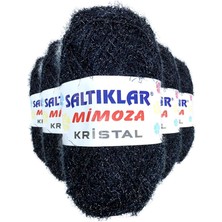 Hobilinka 5 Adet Mimoza Kristal Işıltılı Şal Patik Yelek Ipi Siyah