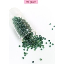 Hobilinka Dökme Cam Kum Boncuk (8/0) 3 mm - 60 Gram - Parlak Yeşil - BNC203