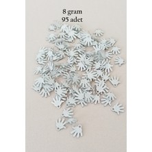 Hobilinka Oya Abiye Bileklik Kolye Pleksi Metalik Plastik Pul Gümüş Renk 8 Gram 95 Adet - BNC519