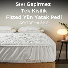 Yünevim 100X200 Sıvı Geçirmez Merinos Kuzu Yünü Fitted Alez (2 Kg)