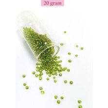 Hobilinka Dökme Cam Kum Boncuk (8/0) 3 mm - 20 Gram - Şeffaf Yeşil - BNC167