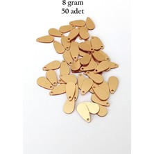 Hobilinka Oya Abiye Bileklik Kolye Pleksi Metalik Plastik Pul Altın Renk 8 Gram 50 Adet - BNC484