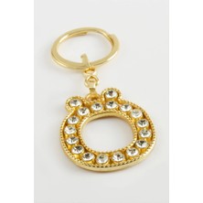 Hobilinka Sarı Renkli Taşlı Harf Anahtarlık