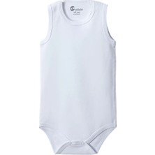 Hobilinka Beyaz Askılı Body Zıbın 2-7 Yaş Çocuklar Için (1 Adet) Alttan Çıtçıtlı Özel Gereksinim