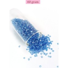 Hobilinka Kesme Cam Boncuk 2mm - 60 Gram - Şeffaf Mavi - BNC374