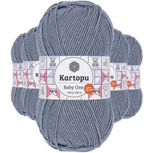 Hobilinka 5 Adet Baby One Tüylenmeyen El Örgü Ipi Yünü Jeans Mavi K571