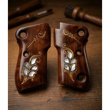 Sözler Savunma Beretta mod 951 el işlemeli sedef ahşap kabze