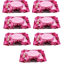 Hobilinka 7 Paket Red Rose Islak Havlu Mendil 90 Adet Kapaklı Gül Kokulu