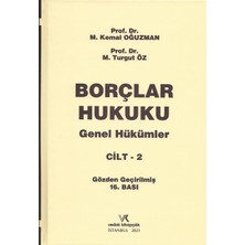 Vedat Kitapçılık Borçlar Hukuku Genel Hükümler Cilt: 2 - Kemal Oğuzman, 2021 Yayın Tarihli Ciltli Kitap