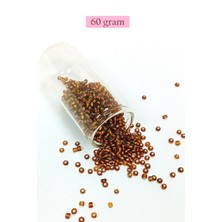 Hobilinka Dökme Cam Kum Boncuk (8/0) 3 mm - 60 Gram - Şeffaf Kahve - BNC198