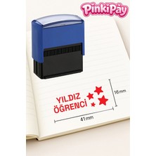 Öğretmen Kaşesi Yıldız Öğrenci Kaşesi Kendinden Mürekkepli Kırmızı Baskı