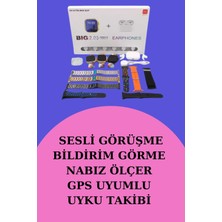 Hobilinka Akıllı Saat Bluetooth Kulaklık Hediyeli Bildirim Görme Sesli Görüşme Çoklu Kordon