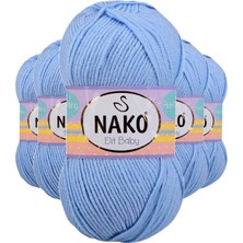 Hobilinka 5 Adet Elite Baby El Örgü Ipi Tüylenmeyen Bebek Yünü Mavi 10305