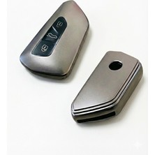 Hobilinka Volkswagen Skoda Seat Golf 8 Uyumlu Smart 3 Buton Silikon Oto Anahtar Kumanda Kabı Kılıf Füme