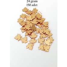 Hobilinka Oya Abiye Bileklik Kolye Pleksi Metalik Plastik Pul Altın Renk 24 Gram 150 Adet - BNC551