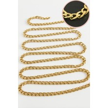 Hobilinka 5 mm Düz Sarı Renkli Çelik Zincir 1 Metre