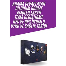 Hobilinka Unısex Yuvarlak Ekranlı 7 Kordonlu Akıllı Saat Gps Destekli Çoklu Kordon Seçeneği