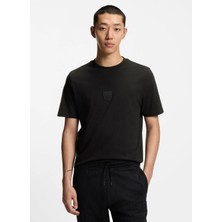 Hugo Siyah Erkek Regular Fit Logo Baskılı T-Shirt 50553437_DARVISH