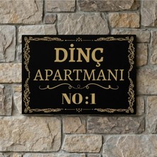 Hobishop Kişiye Özel Metal Kapı Levhası – Apartman Kapı Tabelası 20X30 cm – Isimli Bina Kapı Levhası