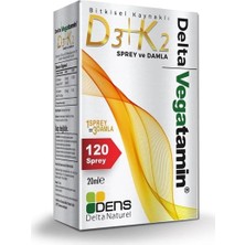 Delta Vegatamin Vegan D3+K2 Sprey - Damla 20ml