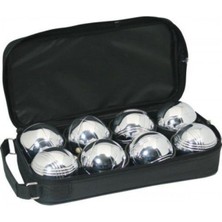 Feyza Design Metallic Bocce Set With Custom Bag - 8 Pieces For Outdoor Play